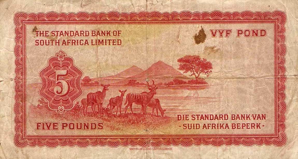 Back of Southwest Africa p9c: 5 Pounds from 1950