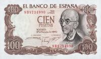 p152a from Spain: 100 Pesetas from 1970
