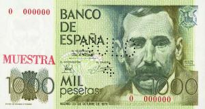 p158s from Spain: 1000 Pesetas from 1979 p158s from Spain: 1000 Pesetas from 1979