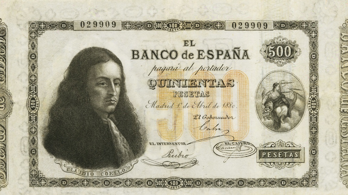 Front of Spain p22: 500 Pesetas from 1880