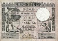 p53a from Spain: 100 Pesetas from 1903
