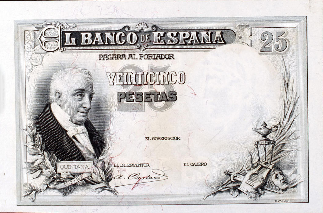 Front of Spain p67p1: 25 Pesetas from 1908