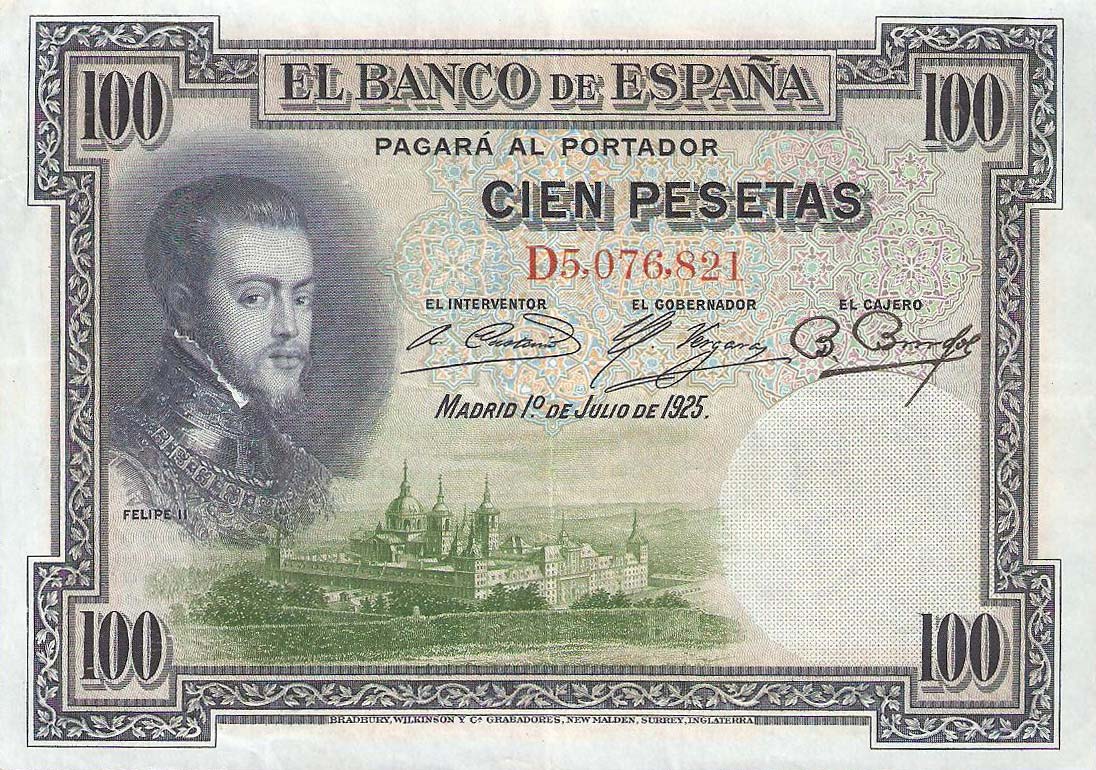 Front of Spain p69c: 100 Pesetas from 1936