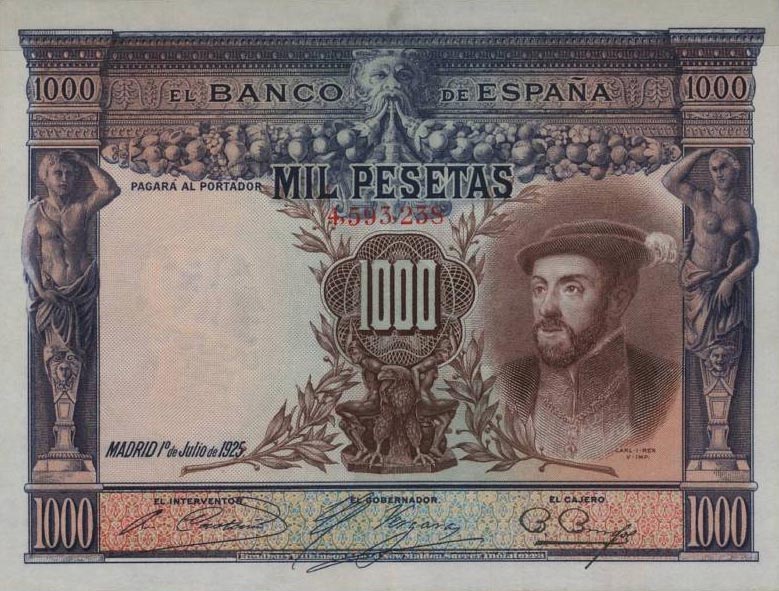 Front of Spain p70c: 1000 Pesetas from 1936