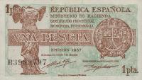 p94a from Spain: 1 Peseta from 1937