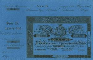 pS452r from Spain: 200 Reales de Vellón from 1857 pS452r from Spain: 200 Reales de Vellón from 1857