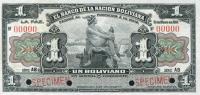 Gallery image for Bolivia p102s: 1 Boliviano