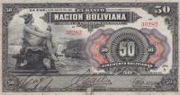 p110a from Bolivia: 50 Bolivianos from 1911