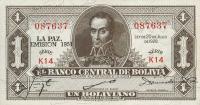 Gallery image for Bolivia p128b: 1 Boliviano