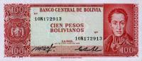 Gallery image for Bolivia p164b: 100 Pesos Bolivianos from 1962