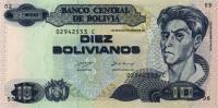p210 from Bolivia: 10 Boliviano from 1993
