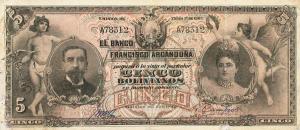 pS149 from Bolivia: 5 Bolivianos from 1905