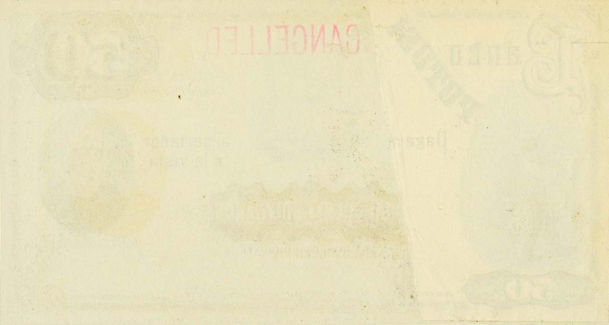 Back of Bolivia pS235s: 50 Bolivianos from 1894