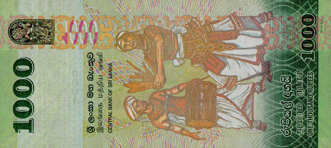 Back of Sri Lanka p127a: 1000 Rupees from 2010