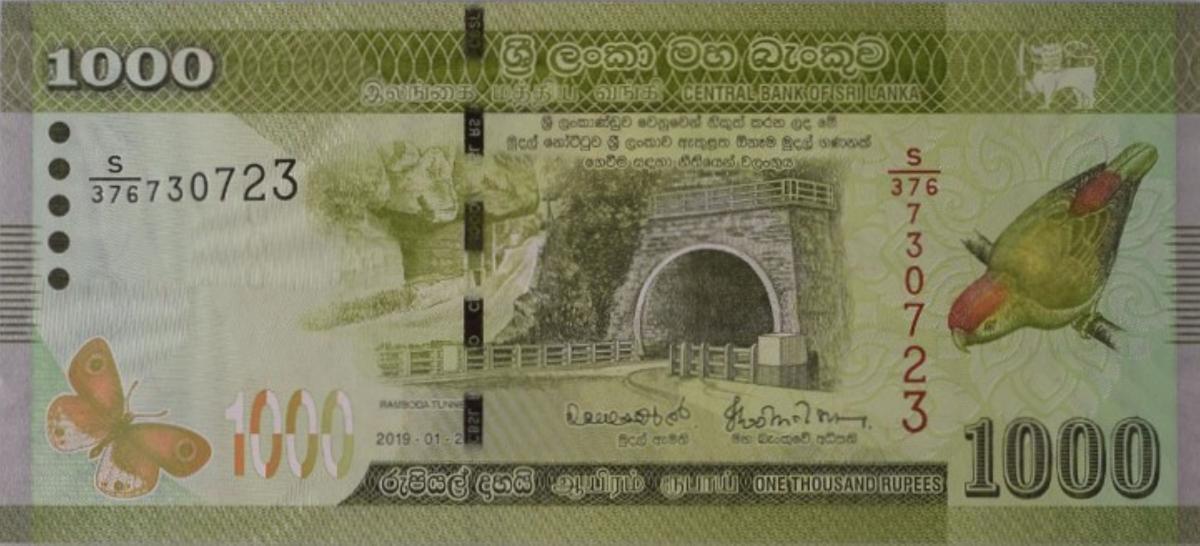 Front of Sri Lanka p127d: 1000 Rupees from 2019