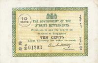 p6c from Straits Settlements: 10 Cents from 1919