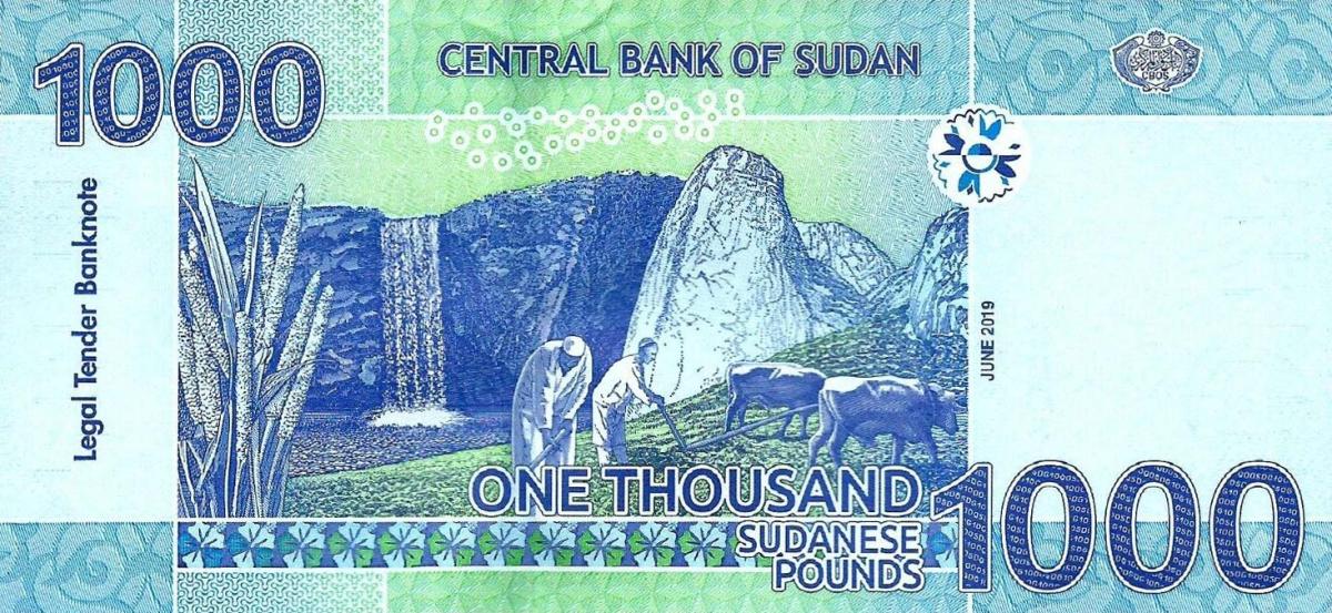 Back of Sudan p80: 1000 Pounds from 2019