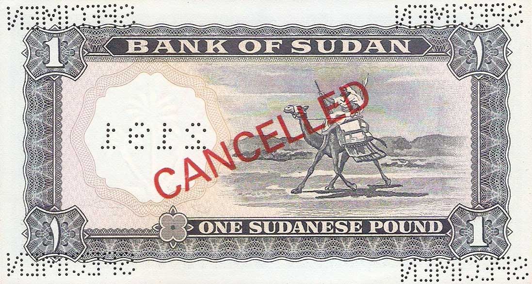 Back of Sudan p8s: 1 Pound from 1961