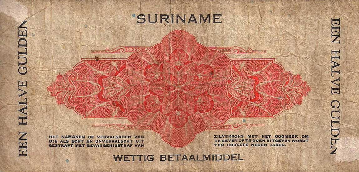 Back of Suriname p104b: 50 Cents from 1941