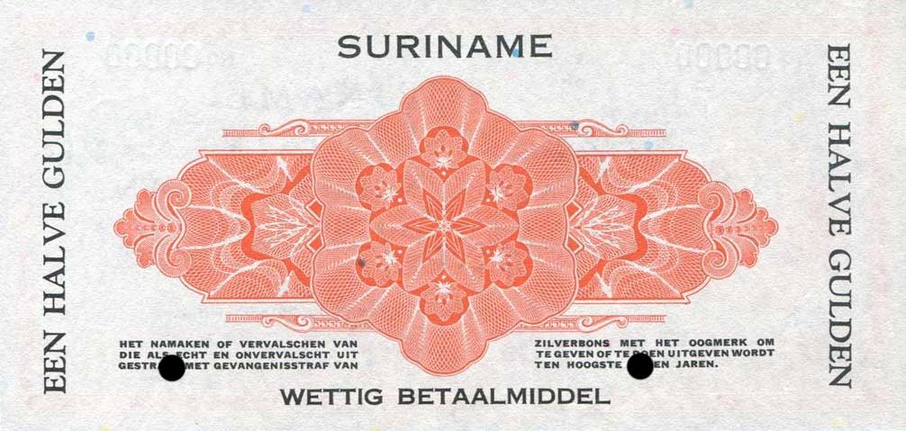 Back of Suriname p104s2: 50 Cents from 1942