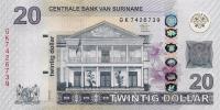 p164b from Suriname: 20 Dollars from 2012