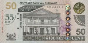 p167a from Suriname: 50 Dollars from 2012