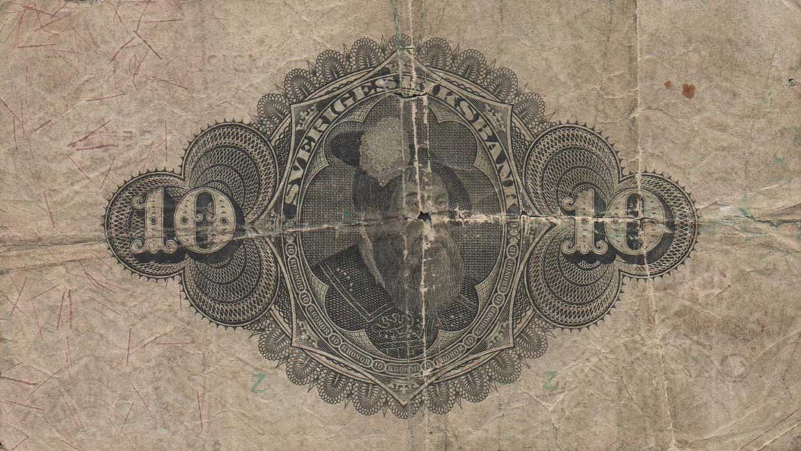 Back of Sweden p27g: 10 Kronor from 1912