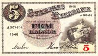 p33ac from Sweden: 5 Kronor from 1946