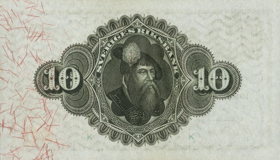 Back of Sweden p34k: 10 Kronor from 1928