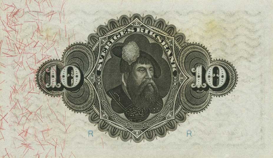 Back of Sweden p34o: 10 Kronor from 1932