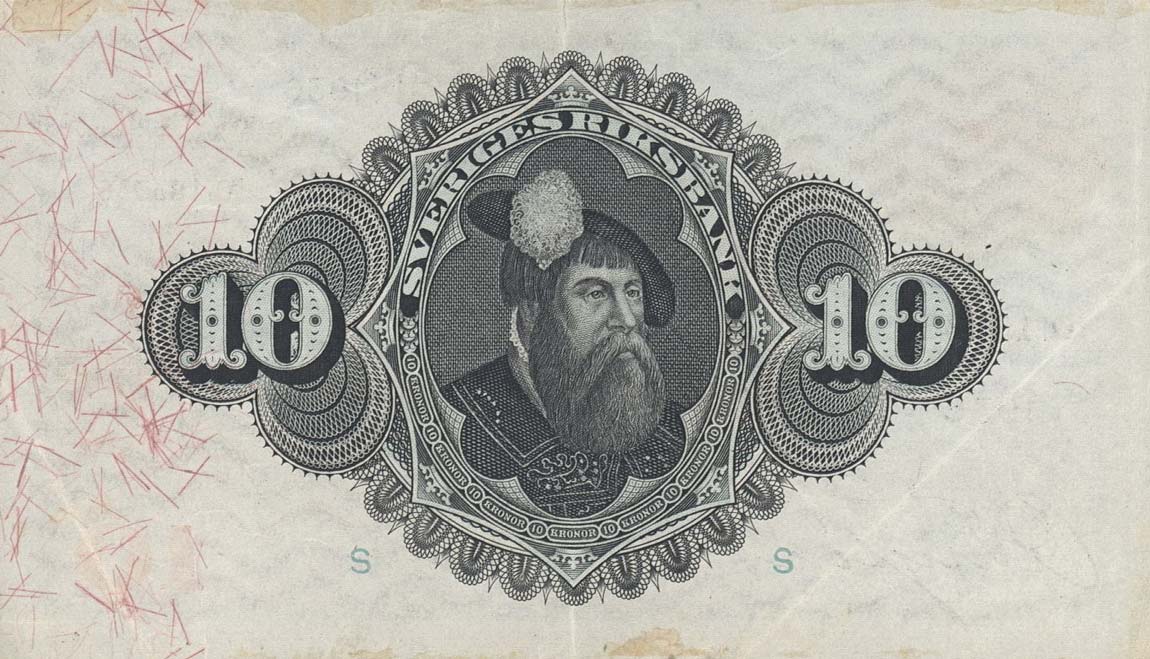 Back of Sweden p34s: 10 Kronor from 1936