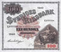 p36w from Sweden: 100 Kronor from 1940