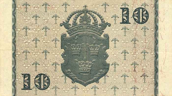 Back of Sweden p40h: 10 Kronor from 1947