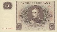 Gallery image for Sweden p42e: 5 Kronor from 1960