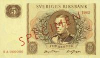 p50s from Sweden: 5 Kronor from 1962