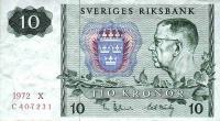 p52c from Sweden: 10 Kronor from 1971
