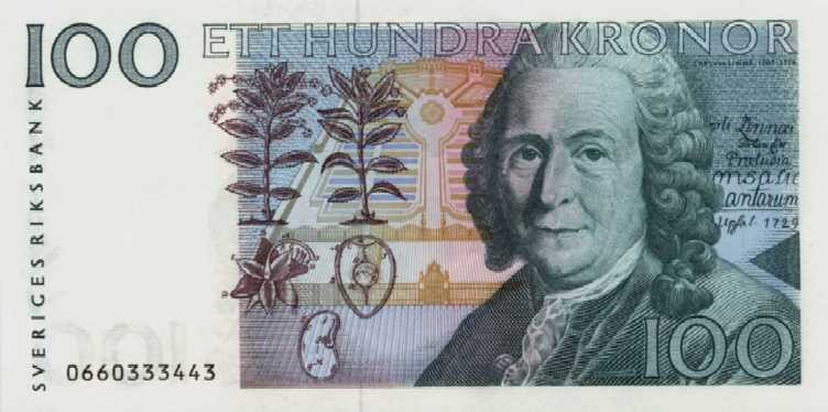 Front of Sweden p57b: 100 Kronor from 1996