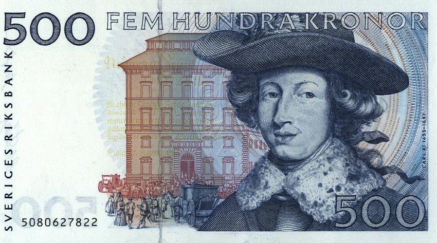 Front of Sweden p58a: 500 Kronor from 1985