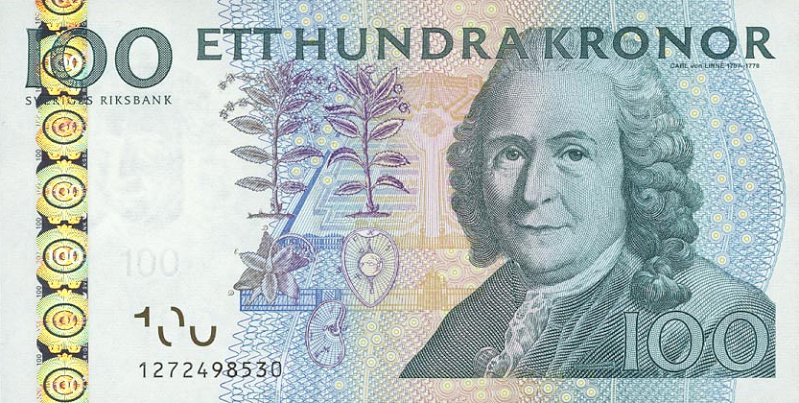 Front of Sweden p65a: 100 Kronor from 2001