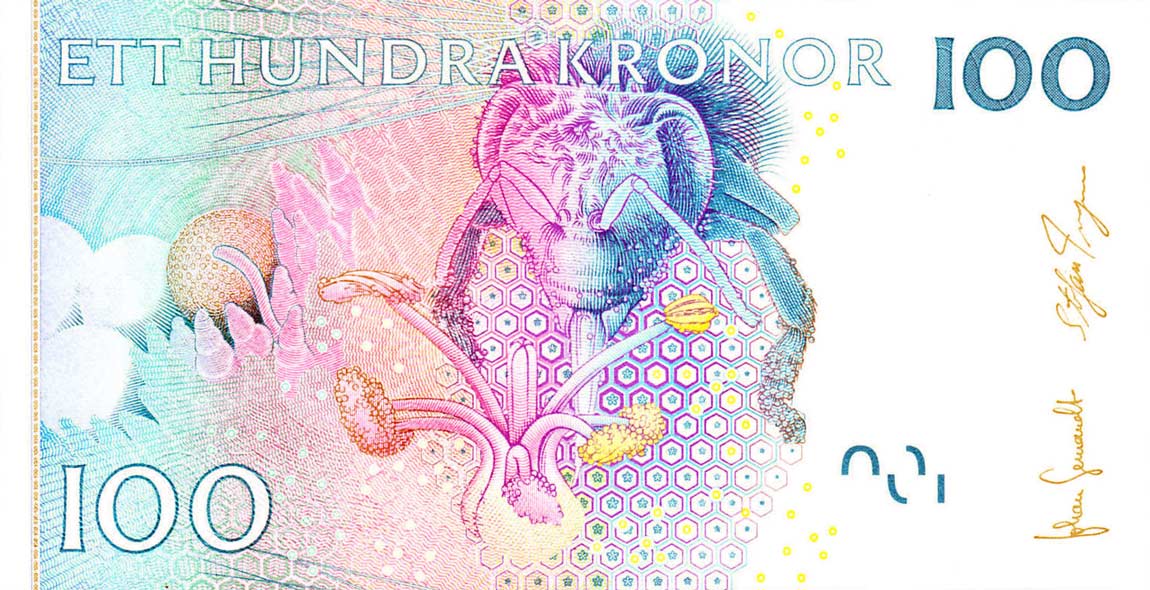 Back of Sweden p65c: 100 Kronor from 2006