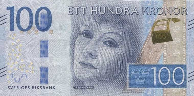 Front of Sweden p71b: 100 Kronor from 2015