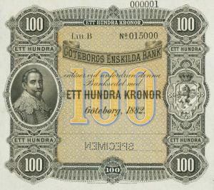 pS230s from Sweden: 100 Kronor from 1882 pS230s from Sweden: 100 Kronor from 1882
