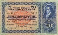 p39t from Switzerland: 20 Franken from 1952