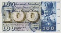p49b from Switzerland: 100 Franken from 1957