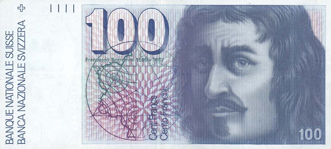 Front of Switzerland p57h: 100 Franken from 1986