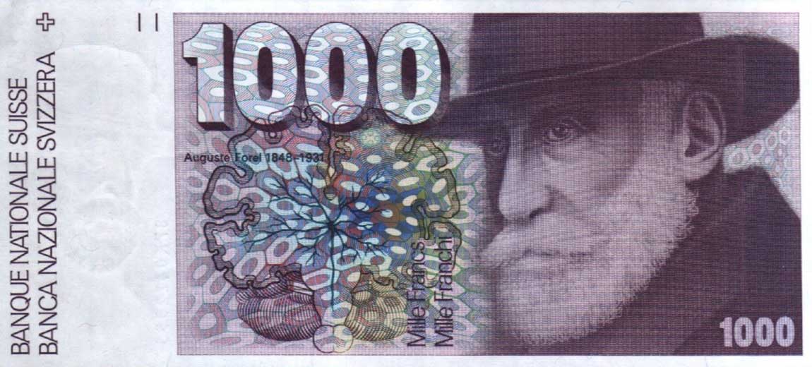 Front of Switzerland p59c: 1000 Franken from 1984