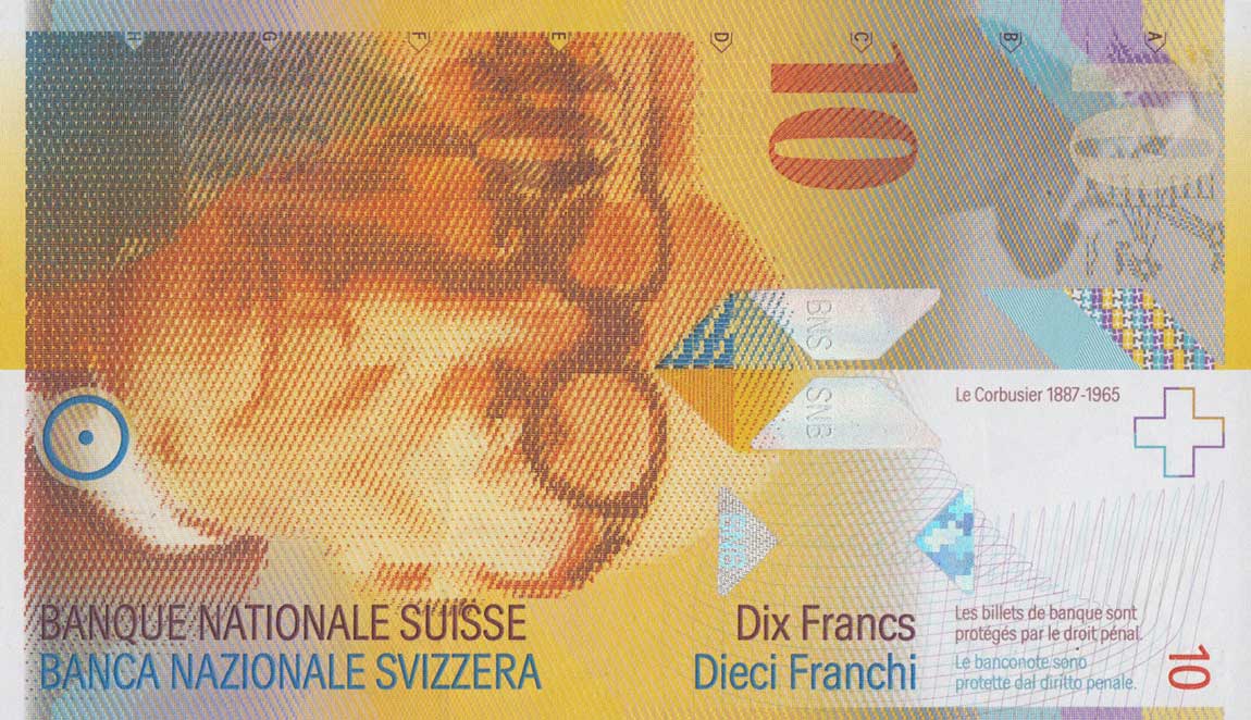 Front of Switzerland p66b: 10 Franken from 1996