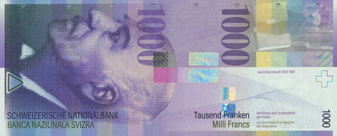 Front of Switzerland p74b: 1000 Franken from 1999