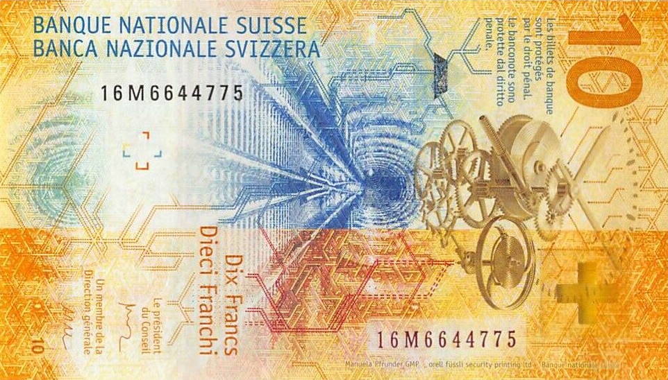 Back of Switzerland p75c: 10 Francs from 2016