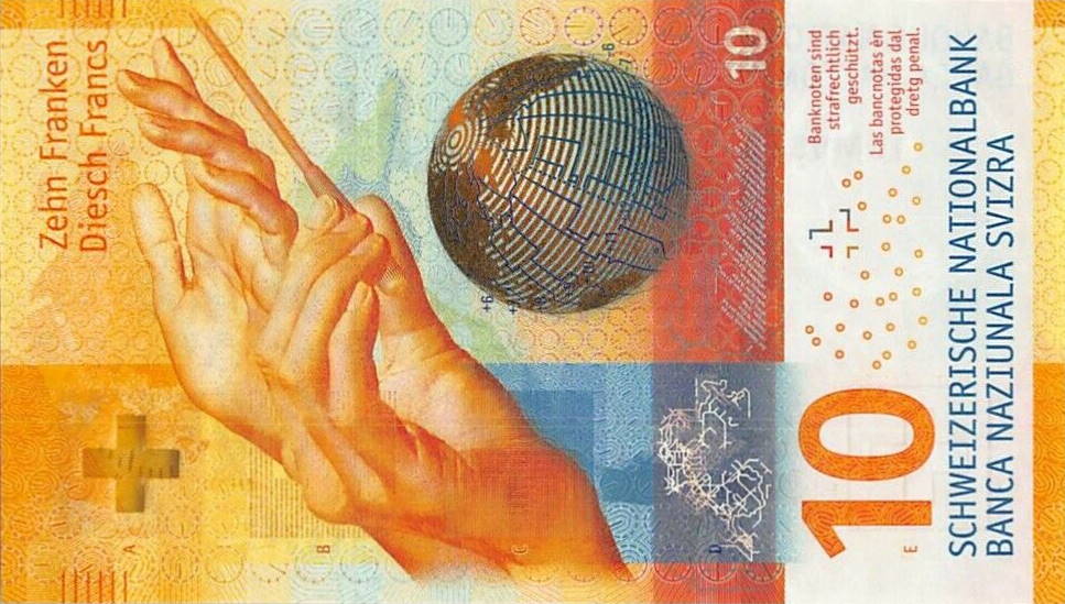 Front of Switzerland p75c: 10 Francs from 2016